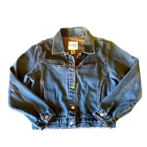 Joe Well The Collection Denim Jean Jacket Medium Wash 100% Cotton Athleisure